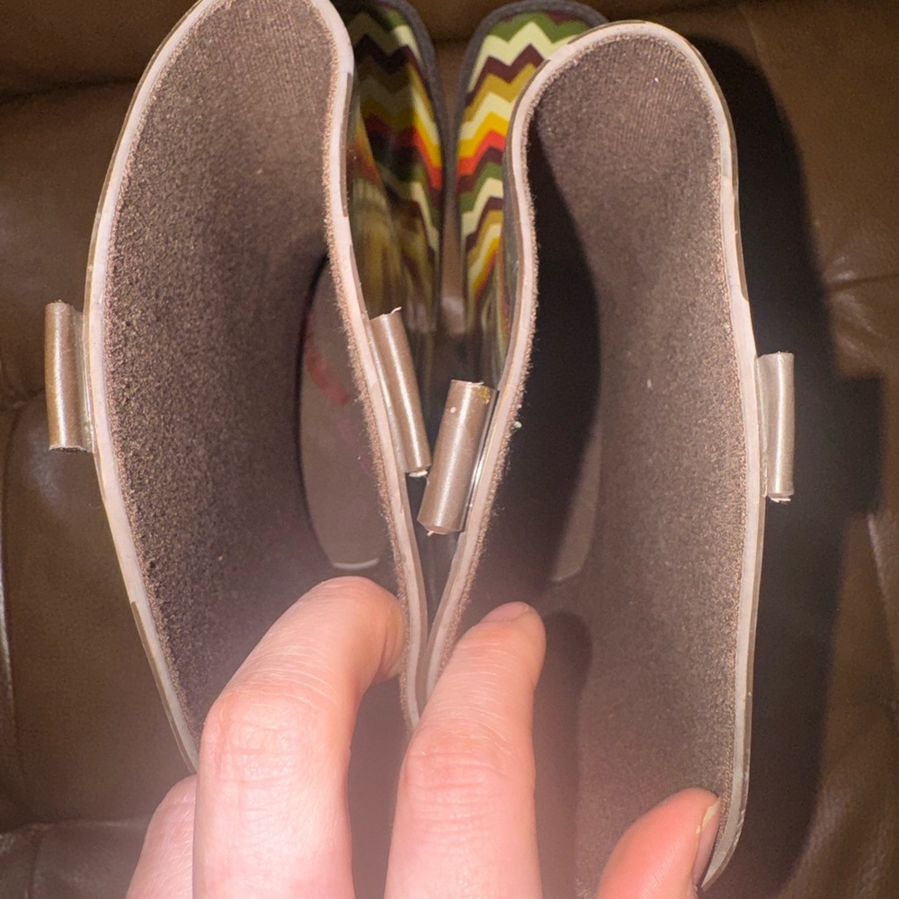 Chevron Pattern Rain Boots - Multicolor - image 3